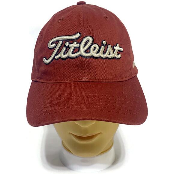 Titleist FootJoy Pro V1 Ball Cap Hat Red Burgundy Adjustable - Picture 1 of 6